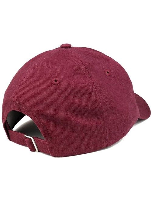 Baseball Caps Air Defense Logo Embroidered Low Profile Brushed Cotton Cap - Maroon - CT188T6G7SQ $27.07