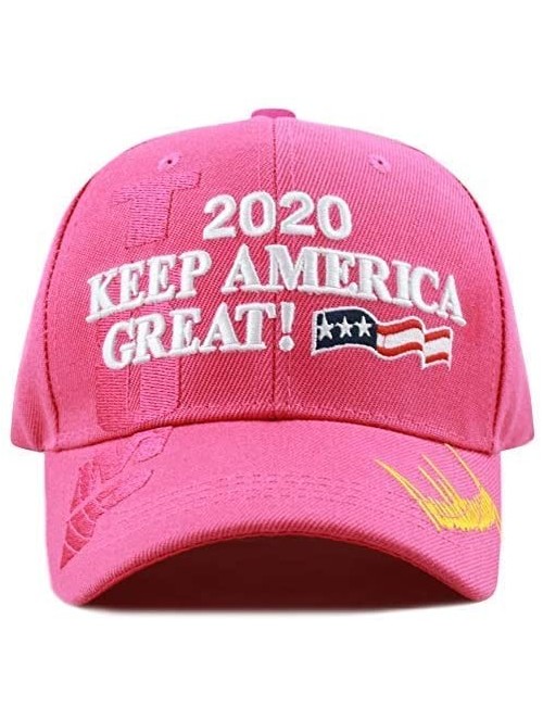 Baseball Caps Original Exclusive Donald Trump 2020" Keep America Great/Make America Great Again 3D Cap - 4. 2020-hot Pink - C...