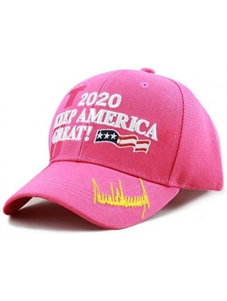 Baseball Caps Original Exclusive Donald Trump 2020" Keep America Great/Make America Great Again 3D Cap - 4. 2020-hot Pink - C...