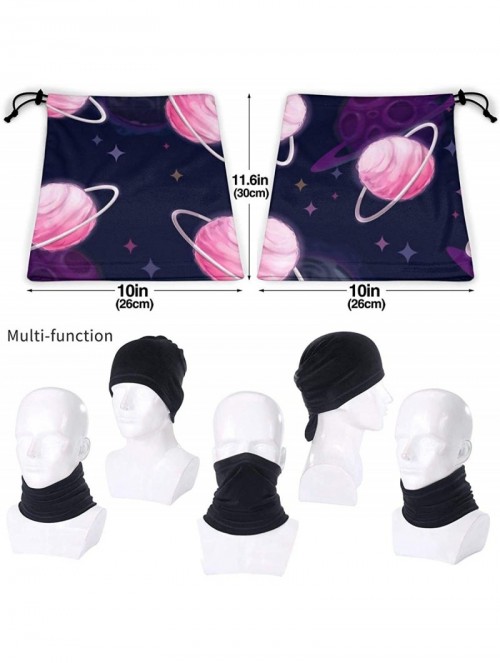 Balaclavas Neck Gaiter Headwear Face Sun Mask Magic Scarf Bandana Balaclava - Candy Planet Pink - C1197SE50MH $18.67