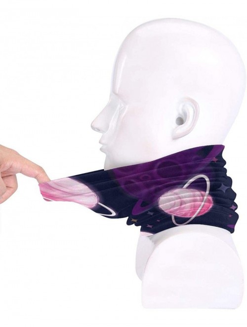 Balaclavas Neck Gaiter Headwear Face Sun Mask Magic Scarf Bandana Balaclava - Candy Planet Pink - C1197SE50MH $18.67