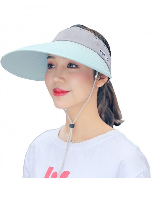 Sun Hats Sun Hat Wide Brim Visor for Women Summer UV Protection Foldable Travle Beach Cap - 7 - C718GYR3D9Q $14.74