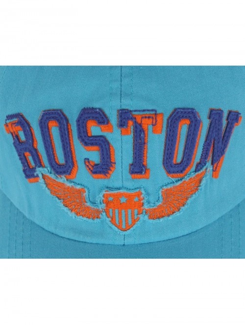 Baseball Caps Boston Pattern Logo Fashion Sports Design Ball Cap Baseball Hat Truckers - Teal - CI12HPKRQ8N $23.83