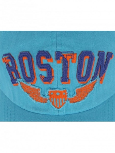 Baseball Caps Boston Pattern Logo Fashion Sports Design Ball Cap Baseball Hat Truckers - Teal - CI12HPKRQ8N $23.83