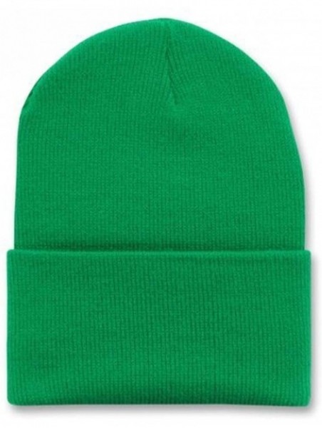 Skullies & Beanies Long Cuffed Blank - Kelly Green - CB12NDVWRGW $14.55