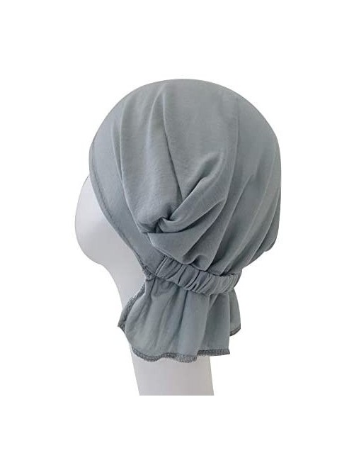 Skullies & Beanies Soft Turban Head Scarf Elastic Chemo Caps Cancer Beanie Hats for Women - Grey - C218HSW7KSD $10.76