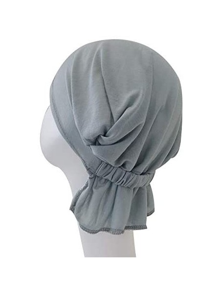 Skullies & Beanies Soft Turban Head Scarf Elastic Chemo Caps Cancer Beanie Hats for Women - Grey - C218HSW7KSD $10.76