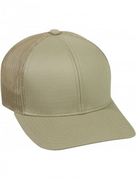 Baseball Caps Structured mesh Back Trucker Cap - Tan - CG182M7NACW $18.36