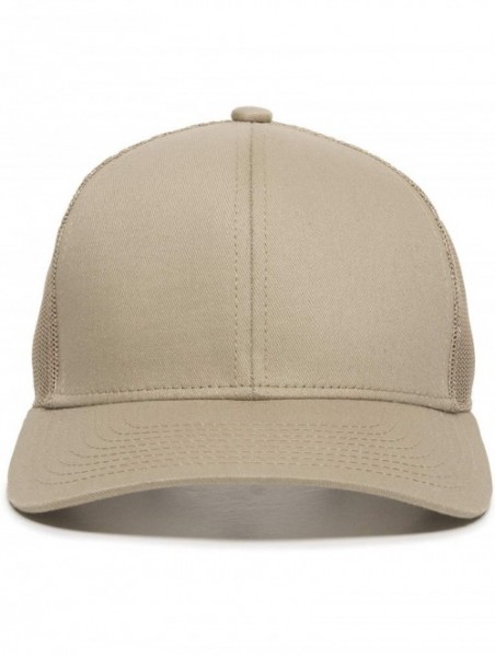 Baseball Caps Structured mesh Back Trucker Cap - Tan - CG182M7NACW $18.36