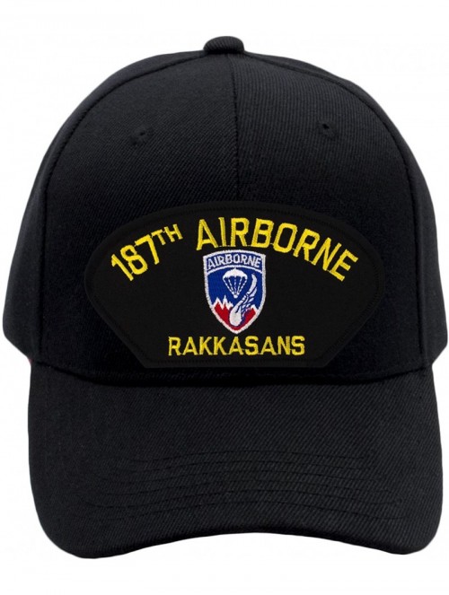 Baseball Caps 187th Airborne Hat/Ballcap Adjustable One Size Fits Most - Black - CE18KO9SUT4 $31.42