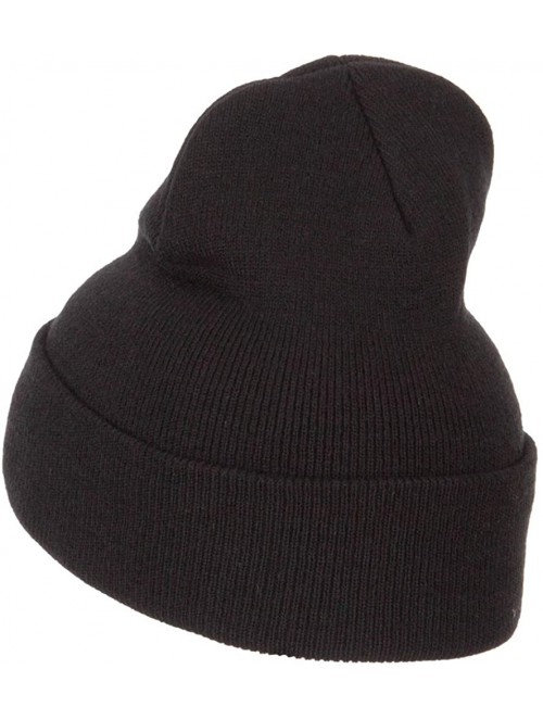 Skullies & Beanies Candy Corn Embroidered Long Beanie - Black - CR18K2MGE77 $22.69