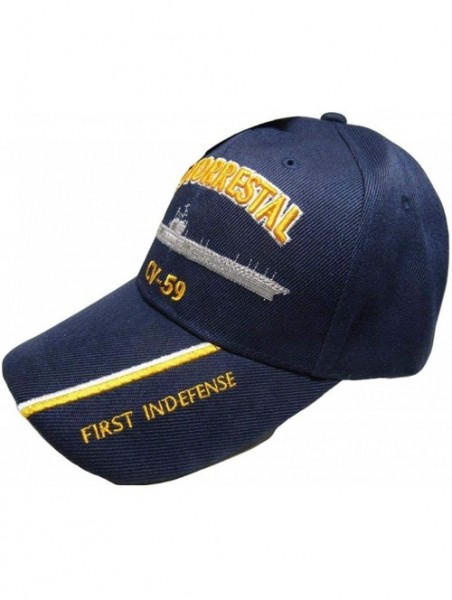 Baseball Caps US Navy USS Forrestal CV-59 First Indefense Embroidered Ball Cap CAP550G Hat - CU18NTCYQ56 $17.90