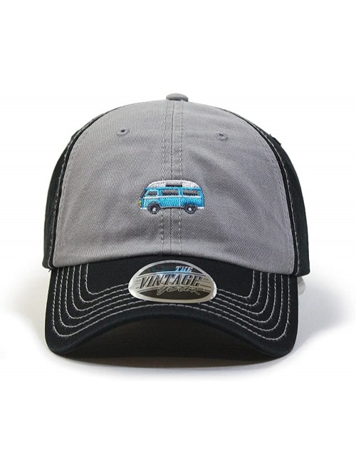 Baseball Caps Classic Washed Cotton Twill Low Profile Adjustable Baseball Cap - Cp Black/Gray/Black - C712N1GARY4 $14.62