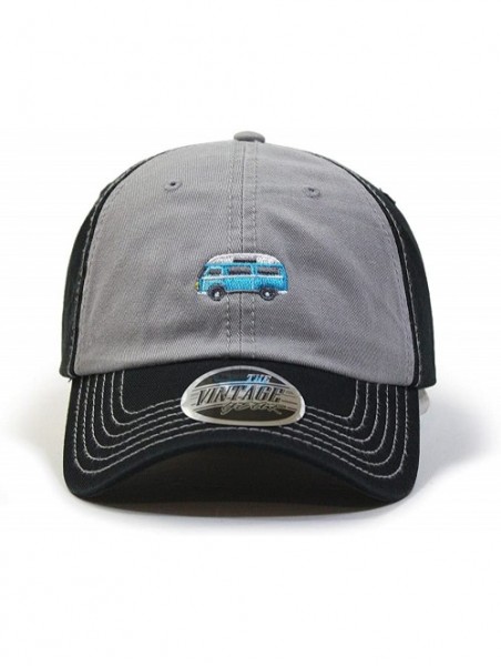 Baseball Caps Classic Washed Cotton Twill Low Profile Adjustable Baseball Cap - Cp Black/Gray/Black - C712N1GARY4 $14.62