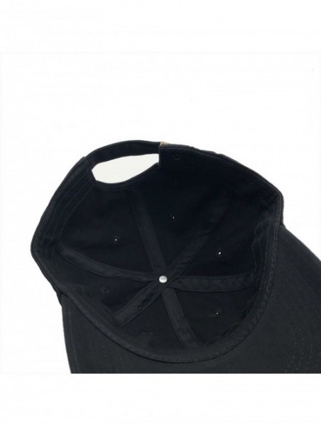 Baseball Caps Melanin Dad Hat Baseball Cap Letter Embroidered Dad Hat Adjustable Strapback Cap - Black-2 - C518DLMR33E $12.14