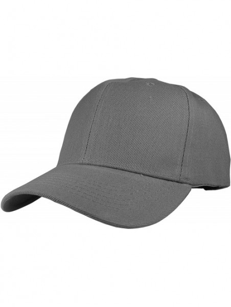 Baseball Caps Plain Blank Baseball Caps Adjustable Back Strap Wholesale LOT 12 PC'S - Dark Gray - CF18CZUQIYA $30.41