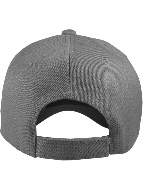 Baseball Caps Plain Blank Baseball Caps Adjustable Back Strap Wholesale LOT 12 PC'S - Dark Gray - CF18CZUQIYA $30.41