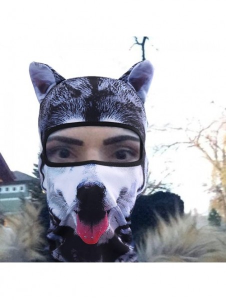 Balaclavas Cat Mask- Women Men Balaclava Summer Full Face Hat Animal Ears Sports Helmet Climbing Fishing Cap - Colorful-1 - C...