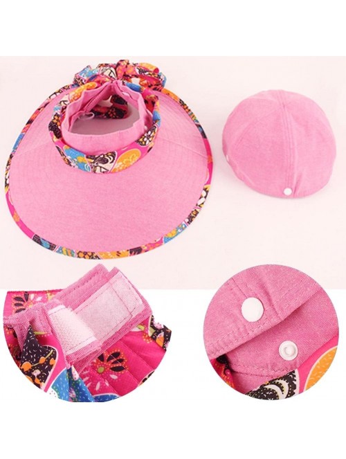 Sun Hats Women's Summer Beach Travelling Sun Hat UV Wide Brim Visor Caps - Blue2 - C417Z643SYK $12.56