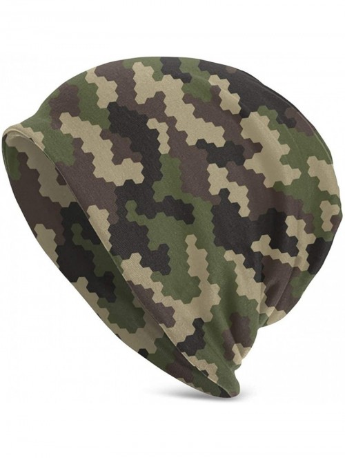 Skullies & Beanies Unisex Camo Camouflage Beanie Baggy Hat Slouchy Skull Beanie for Men Women - Militaristic Camouflage - CY1...