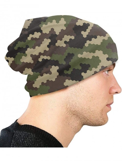 Skullies & Beanies Unisex Camo Camouflage Beanie Baggy Hat Slouchy Skull Beanie for Men Women - Militaristic Camouflage - CY1...