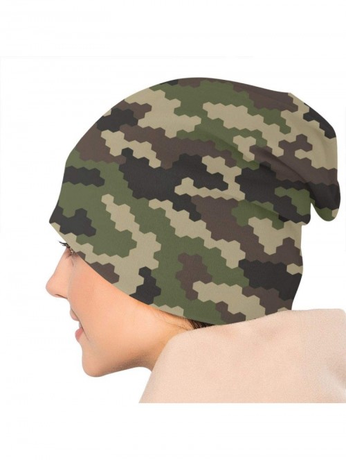 Skullies & Beanies Unisex Camo Camouflage Beanie Baggy Hat Slouchy Skull Beanie for Men Women - Militaristic Camouflage - CY1...