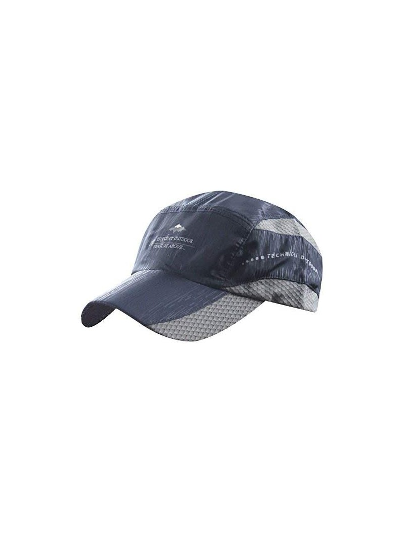 Baseball Caps Mens Golf Baseball Race Running Summer Mesh Tennis Ball Quick Dry Hat Cap Visor - Navy - CH12KH3ECIR $10.87