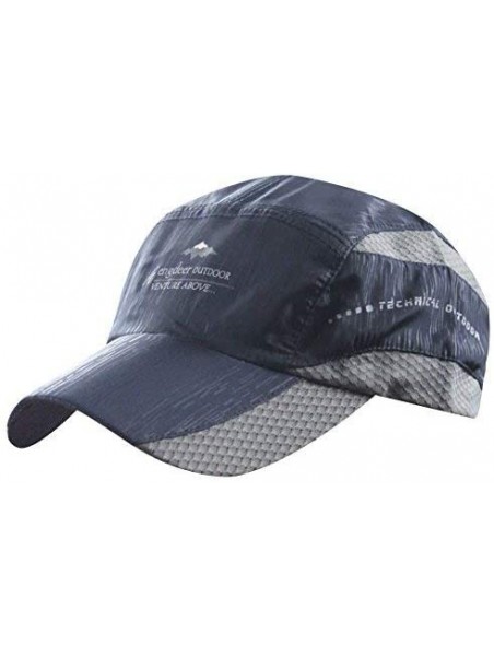 Baseball Caps Mens Golf Baseball Race Running Summer Mesh Tennis Ball Quick Dry Hat Cap Visor - Navy - CH12KH3ECIR $10.87