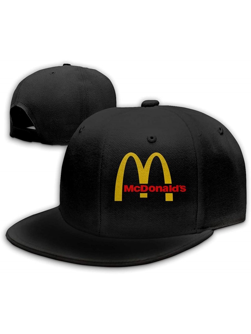 Baseball Caps Adjustable Flatbrim Baseball Snapback Snapbacks - Black - CN18K4EMS4O $12.58