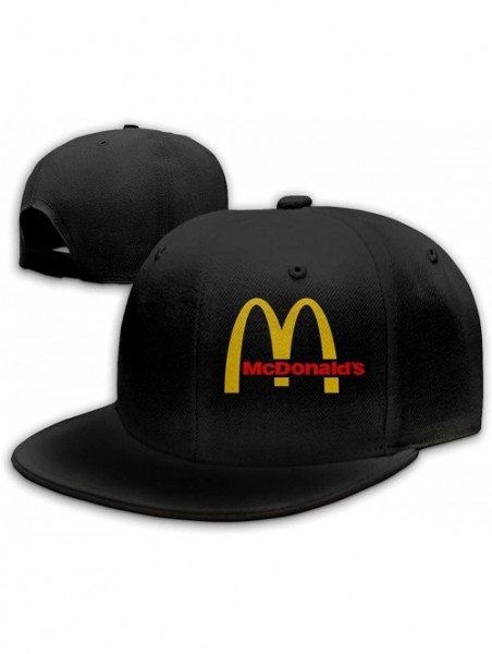 Baseball Caps Adjustable Flatbrim Baseball Snapback Snapbacks - Black - CN18K4EMS4O $12.58