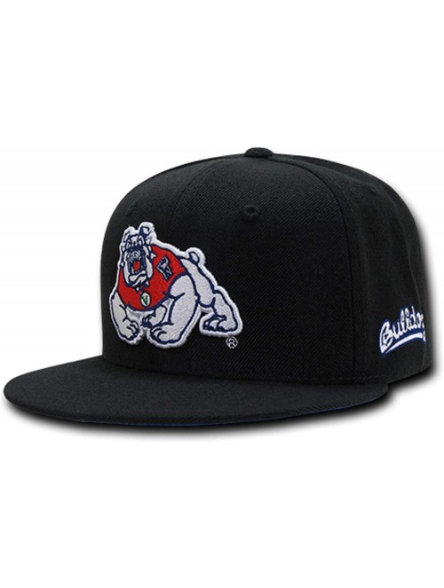 Baseball Caps Fresno State University Bulldogs NCAA Flat Bill Snapback Baseball Cap Hat Black - CR18MHKG8CT $26.17