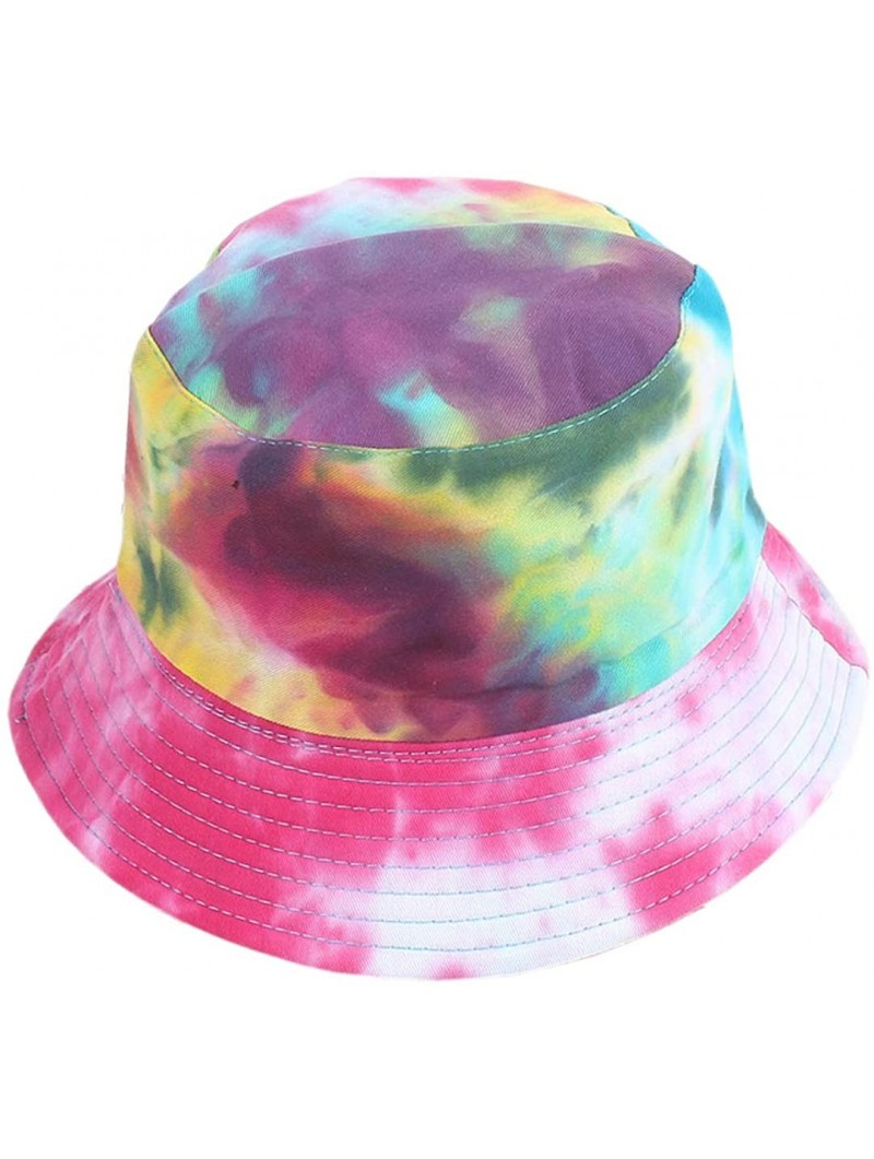 Bucket Hats Reversible Cotton Bucket Hat Multicolored Fisherman Cap Packable Sun Hat - Style 1 - CZ18W9H8G67 $15.67