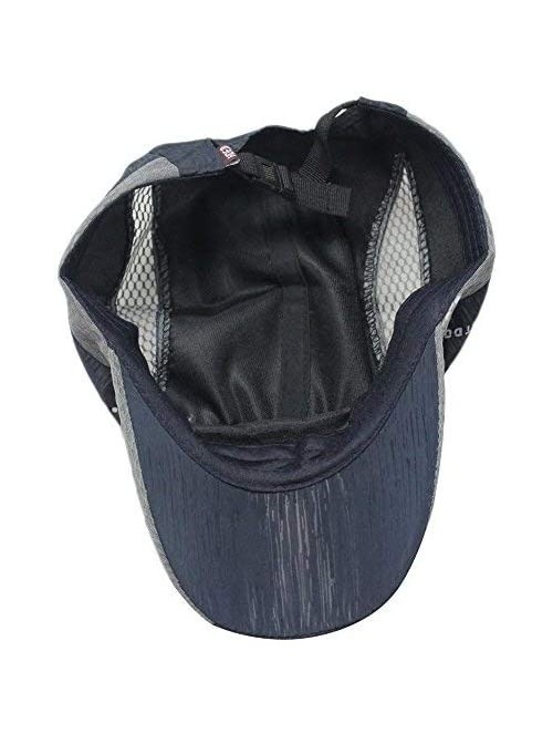 Baseball Caps Mens Golf Baseball Race Running Summer Mesh Tennis Ball Quick Dry Hat Cap Visor - Navy - CH12KH3ECIR $10.87