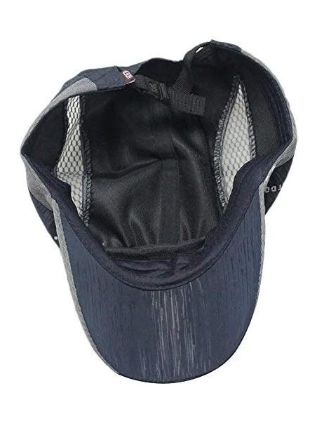 Baseball Caps Mens Golf Baseball Race Running Summer Mesh Tennis Ball Quick Dry Hat Cap Visor - Navy - CH12KH3ECIR $10.87