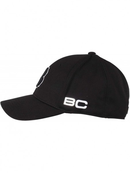 Baseball Caps BC Iron 3 Small/Medium Fitted Hat - 646819964814- Black/White/Black - CP12O7TVOAQ $36.42