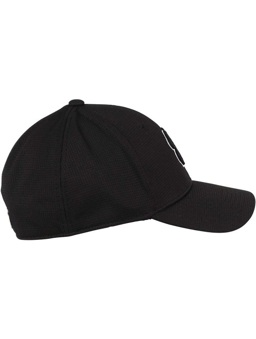 Baseball Caps BC Iron 3 Small/Medium Fitted Hat - 646819964814- Black/White/Black - CP12O7TVOAQ $36.42