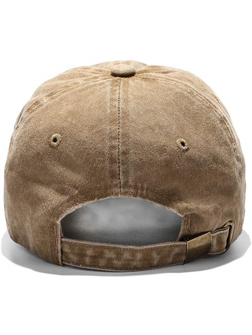 Baseball Caps Unisex Washed Dyed Cotton Adjustable Solid Baseball Cap - Dfh068-kakhi - CC18LOUSK6Z $14.31