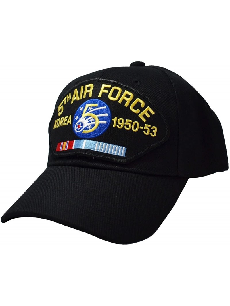 Baseball Caps 5th Air Force Korea Cap Black - C11287WZ52H $25.48