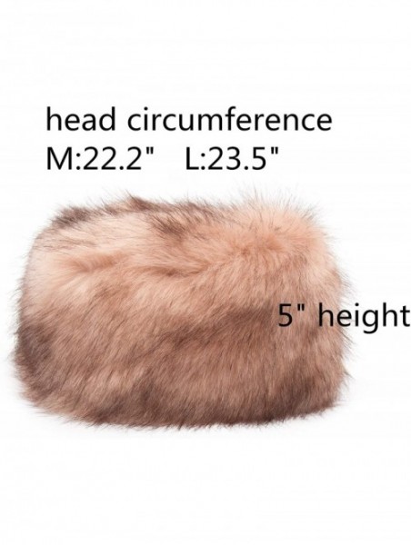 Skullies & Beanies Faux Fur Cossack Russian Style Hat for Ladies Winter Hats for Women - Yellow - C612O4ZXKNJ $16.60