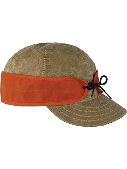 Baseball Caps Womens Waxed Cotton - Field Tan/Blaze Orange - CZ12OBR43OT $53.06