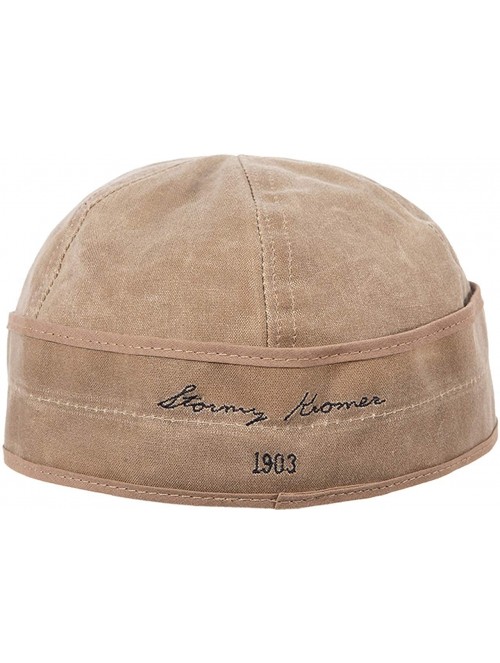 Baseball Caps Womens Waxed Cotton - Field Tan/Blaze Orange - CZ12OBR43OT $53.06