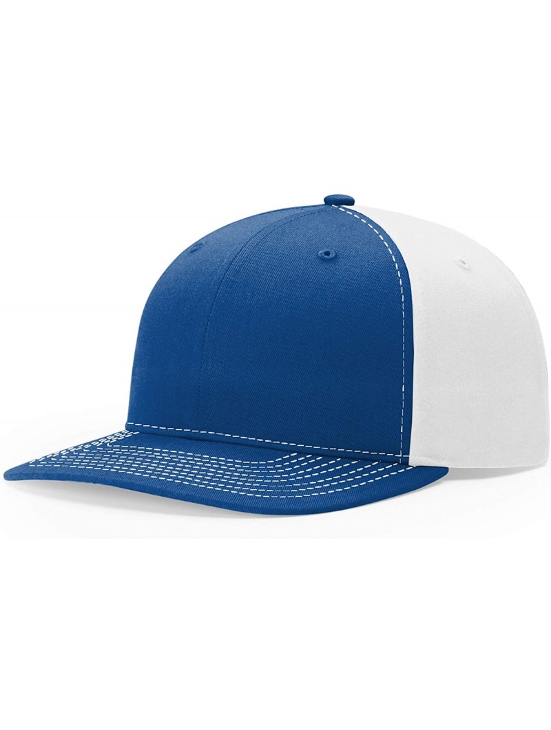 Baseball Caps Unisex 312 Twill-Back Trucker Adjustable Backstrap Baseball Cap - Royal/White - CC18EUMM7O0 $11.02