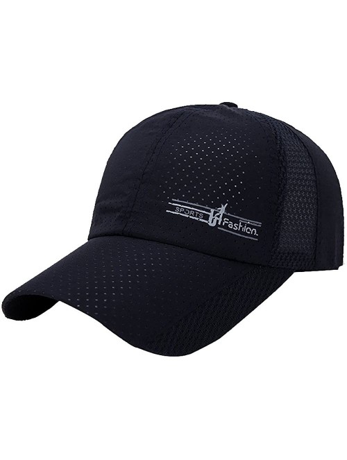 Baseball Caps Fashion Adult Mesh Hat Quick-Dry Collapsible Sun Hat Outdoor Sunscreen Baseball Cap - X-navy - CJ18RCCKSNW $13.45