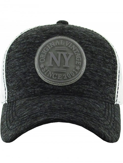 Baseball Caps New York Collection NY Vintage Distressed Baseball Cap Dad Hat Adjustable Unisex - (2.2) Black New York - CA12M...