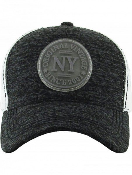 Baseball Caps New York Collection NY Vintage Distressed Baseball Cap Dad Hat Adjustable Unisex - (2.2) Black New York - CA12M...