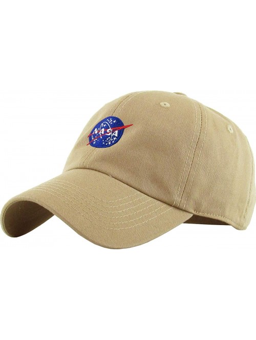 Baseball Caps Vintage NASA Insignia Dad Hat Collection Baseball Cap Polo Style Adjustable Worm - CN183RMAQK9 $12.33