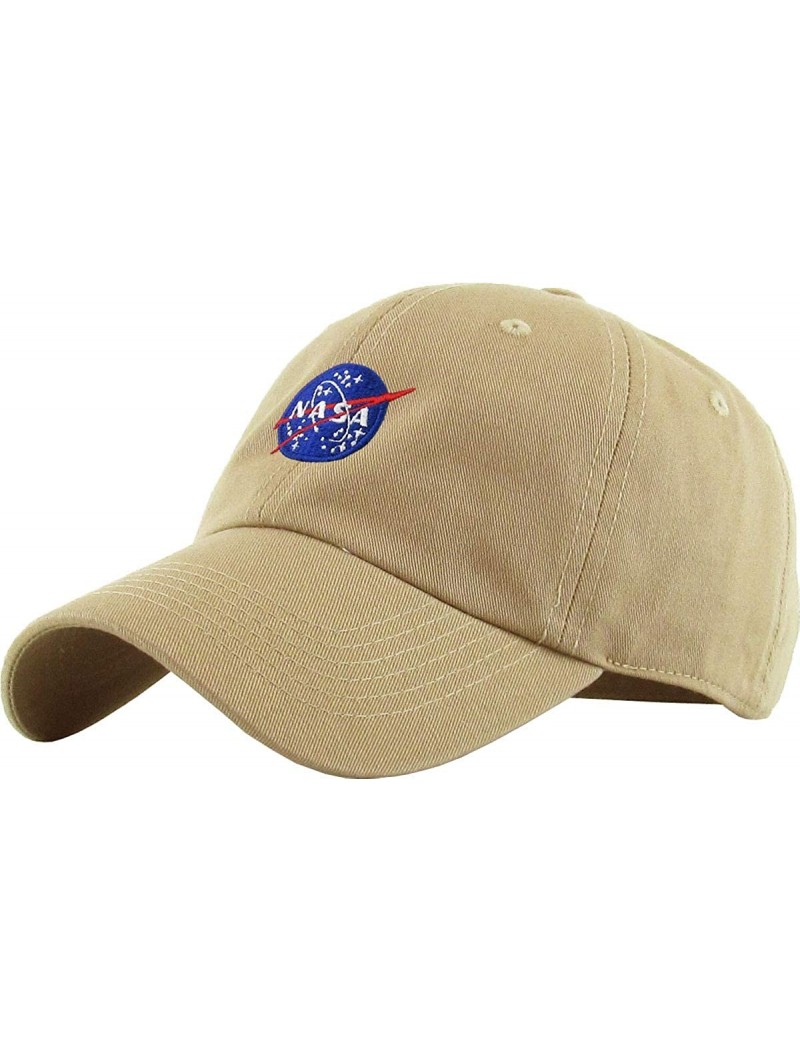 Baseball Caps Vintage NASA Insignia Dad Hat Collection Baseball Cap Polo Style Adjustable Worm - CN183RMAQK9 $12.33