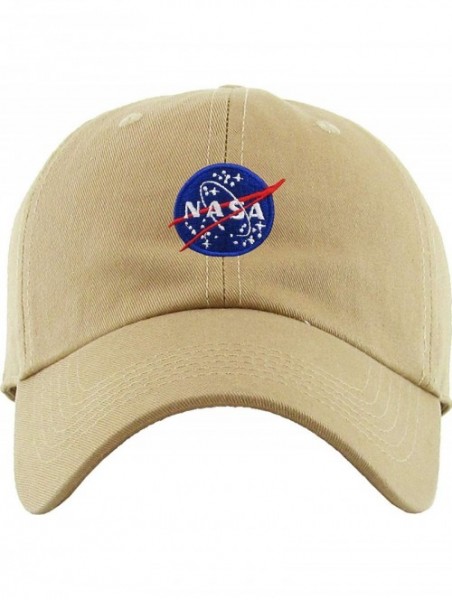 Baseball Caps Vintage NASA Insignia Dad Hat Collection Baseball Cap Polo Style Adjustable Worm - CN183RMAQK9 $12.33