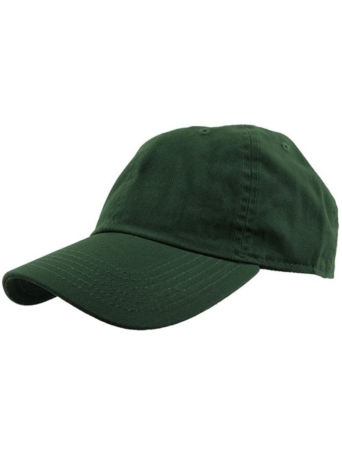 Baseball Caps Baseball Caps 100% Cotton Plain Blank Adjustable Size Wholesale LOT 12 Pack - Dark Green - CV1838RLED7 $48.56