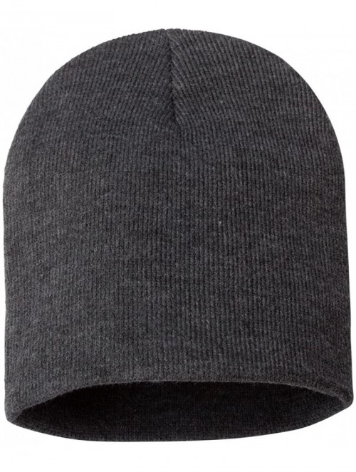 Skullies & Beanies Unisex USA Made 8.5 Inch Knit Beanie - Charcoal - CL11GL2W51F $14.52